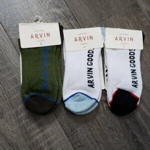 3 pair ARVIN Goods crew Socks BUNDLE